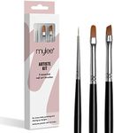Mylee Artiste Nail Brush Kit, 3x Br