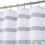 LinTimes Grey Waffle Shower Curtains，Hotel Luxury Spa Water Repellent Shower Curtains for bathroom 35x72 Inch,1 Panel