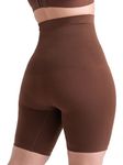 SHAPERMINT Shapewear for Women - High-Waisted Shapewear Tummy Control Shorts, Thigh Slimmer, Underwear for Women, Chocolate, Medium-Large