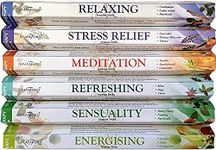 Stamford Aromatherapy Incense Sticks 120 Sticks - Relaxing, Stress Relief, Meditation, Refreshing, Sensuality & Energising Incense Gift Pack