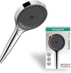 hansgrohe Rainfinity - shower head, hand shower round (⌀ 130 mm) with 3 sprays, with anti-limescale function, chrome, 26864000