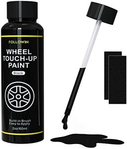 FOLLOWIN Black Touch Up Paint for Cars Wheel
