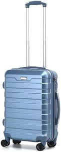 RMW Suitcase Large Medium Cabin Size | Hard Shell | Lightweight | 4 Dual Spinner Wheels | Trolley Luggage Suitcase | Hold Check in Luggage | TSA Combination Lock (Ice Blue, Cabin 20")