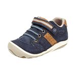 Stride Rite Rosie Toddler Girl's Lightweight Leather Sneaker, Navy, 4.5 XW US