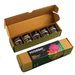 BOOMBAY 5-In-1 Table Condiments Sample Pack 175 Grams|Nothing Artificial|No Refined Sugars|Sweet Mustard|Cashew + Mustard|Black Pepper Vegan Mayo|Garlic Vegan Mayo|Five Chilli Oil