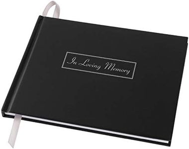 Global Printed Products Funeral Guest Book 9"x7" - FGB-BLK