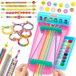 Friendship Bracelet Making Kit – DIY Jewelry Set with Colorful Threads & Beads, Girls Toys & Craft Kit, Creative Birthday Christmas Gifts for Girls Ages 8-12, Fun DIY Friendship String Bracelet Maker