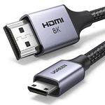 UGREEN Mini HDMI to HDMI 2.1 Cable 8K 4K 1440P@240/144/120Hz 48Gbps Ultra High Speed eARC Dolby Vision HDR Lead Compatible with DSLR Camera Raspberry Pi Capture Card Laptop Portable Monitor TV PS5(1M)