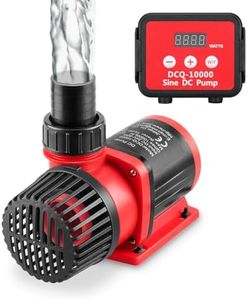 JEREPOND 2640GPH 80W Aquarium DC Retrun Pump With LCD display Controller,DC24V 18FT Lift Controllable water pump for fresh and marine water fish tank,100 speeds ECO Quiet inline and submersible pump