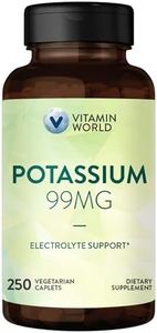 Potassium 99 mg Minerals Vegetarian Dietary Supplement 250 caplets