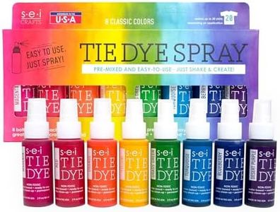 S.E.I. Classic Tie Dye Kit, Fabric Dye Spray Set, Easy Clean Up, Easy Application, Spray Tie Dye Kit - 8 Pack of Colors
