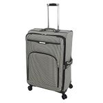 LONDON FOG Oxford Iii 29" Expandable Spinner, Black-White, 29-Inch, London Fog Oxford Iii 29" Expandable Spinner