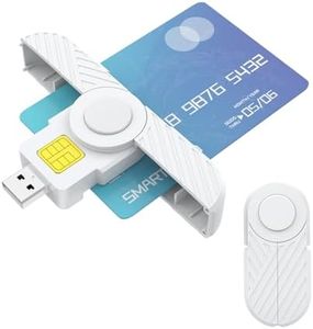 DOD Military USB Common Access CAC Smart Card Reader, ID CAC Card Reader, Smart Card Reader Compatible with Windows, Mac OS and Linux, USB A Card Reader for CAC Cards, Government ID, National ID, etc