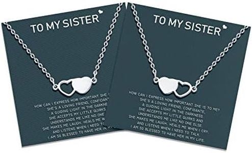 UNGENT THEM Sisters Necklace Best Friend Friendship Heart Matching Necklaces for 2/3/4 Women Girls…, Metal