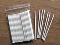 100 x Carlton 152mm (6 inch long )White Paper Lollipop Cake Pop Sticks Lolly Lollies Crafts