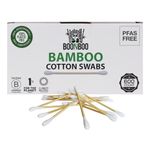 BOONBOO 600ct Cotton Swabs, Bamboo Wooden Buds, Double Tips