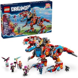 LEGO DREAMZzz Cooper’s Robot Dinosaur C-Rex, Rebuildable Dinosaur Toy Transforms from a Pterodactyl to a T-Rex Action Figure, Creative Gift for Boys, Girls and Kids Ages 9 and Up, 71484