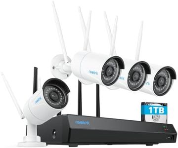 Reolink 5MP WLAN Überwachungskamera Set Aussen, 5GHz/2,4GHz Wi-Fi, 12CH NVR mit 1TB HDD, Erweiterbar auf 8TB, Vollmetallmaterial, KI Erkennung, 30m Nachtsicht, 24/7 Aufzeichnung, RLK12-500WB4