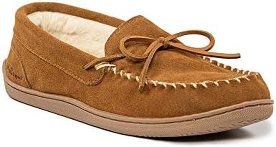 MySlipper Men's Size 9 Chestnut Moccasin Slippers By:MyPillow