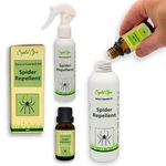 Spider Repellent Spray. Makes 50+ Bottles. Concentrated Blend of 12 Essential Oils That Deter Spiders. Natural, Humane, Economical, Effective & Safe Deterrent. Made for Home & Garden by Crystal Opus.