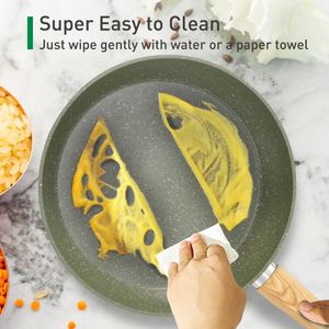 Kitchen Academy 17-Piece Cookware Set – Non-Stick Pots and Pans, Green