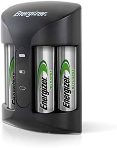 Energizer Battery Charger, Recharge Pro, for AA and AAA Batteries (4 AA Rechargeable Batteries Included)