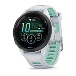 Garmin Forerunner 265S Running Smartwatch for Unisex, 42 mm Size, Whitestone/Neo Tropic