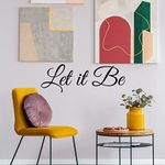 Vinyl Wall Decal Quote | Let It Be | Inspirational Sticker Saying | Easy Application with Transfer Tape and Instructions Included | The Beatles | John Lennon | Peace Tranquility Letting Go (Black)