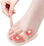 Pedimend Gel Hammer Toe Crutch Straightener - 4 Pieces | Bunion Correction Soft Pad | Self Treatment | Triple Toe Positioning Splints for Hammer Toes | UNISEX | Foot Care