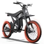 Bootime GT73/ GT73 Pro Electric Dirt Bike for Adults Teens - 3000W/ 2500W Motor 50/37 MPH High-Speed, 25" Fat Tires & Dual Removable Battery(60V/48V) | All-Terrain Off-Road eBike for Snow, Sand