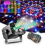 Dj Disco Party Light, Sound Activated Disco Strobe Lights Stage Effects for Kids Home Birthday Wedding Adult Parties Decorations Karaoke Indoor Projector, 60 Patterns with Control