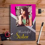 GRABCHOICE Personalized Diary With Photo For Sister | Rakshabandhan Gift | Rakhi Special | Notebook | Personal Organizer | Ruled | 160 Pages