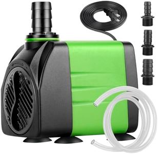 XRXINGMT Fountain Submersible Water Pump: 550GPH 30W 2000L/H Adjustable Ultra Quiet Aquarium Pump with 3 Nozzles & 5ft Tubing Hose | 8ft High Lift for Pond | Fish Tank | Statuary | Hydroponics
