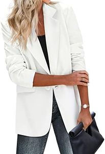 Zeagoo Casual Blazer Jackets for Women Bussiness White Blazer Suit for Work Fashion Boyfriend Blazer