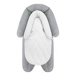 Pro Goleem Car Seat Head Support Infant, Soft Infant Car Seat Insert, 2 in 1 Carseat Head Support for Newborn, White and Grey