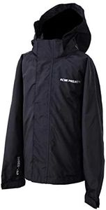 Acme Projects Rain Jacket 100% Waterproof, Breathable, Seam Sealed, 10000mm/3000gm, YKK Zippers (Large, Black)