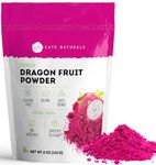 Dragon Fruit Powder for Baking & Drink (4oz) - Kate Naturals. Vegan, Gluten Free Dried Dragon Fruit Pink Pitaya Powder for Dragon Fruit Syrup for Smoothie & Food Coloring