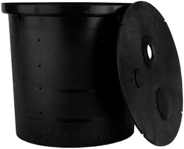 My DIY Center - Sump Basin with Lid - 15 Gallon Capacity, 18.5" x 17.5" - Perforated Sump Pump Bucket With 40 Drilled Holes - Catch Basin for Crawl Spaces, Yards, Patios and Driveways