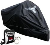 Formosa Covers Premium Motorcycle Cover for Honda Gold Wing F6B, Includes Cable & Lock - Eagle Logo