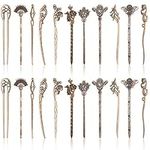 Duufin 22 Pieces Hair Sticks Vintag