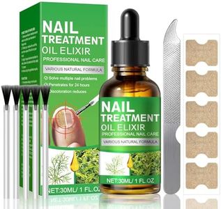 Fungal Nail Treatment, Extra Strong Nail Fungus Treatment for Toenail with Tea Tree Oil, Toe Nail & Ingrown Toenail Treatment, Nail Growth Treatment, Improves Thick Discolored Nails + 5 Patches, 30ml