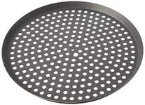 Lloyd Pans Perforated Pizza Cutter Pan, Pre-Seasoned PSTK, Anodized Aluminum, 14 inch by .75 inch deep
