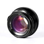 7artisans 35mm F1.2 Large Aperture Prime APS-C Manual Focus Lens for Sony E Mount Mirrorless Cameras A6500 A6300 A6100 A6000 A5100 A5000 A9 NEX 3 NEX 3N NEX 5 NEX 5T NEX 5R (Black)