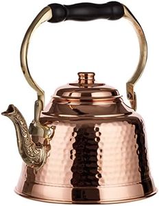 DEMMEX (1.5l) - 2017 Heavy Gauge 1mm Thick Hammered Copper Tea Pot Kettle Stovetop Teapot (1.5l)