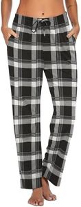 Ekouaer Women Lounge Pants Comfy Pajama Bottom, Plaid 4, Small