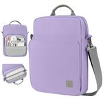 Dadanism 9-11" Tablet Sleeve Shoulder Bag Carrying Case with Handle for iPad 9/8/7th 10.2, iPad Pro 11 M4 M2, iPad Air 11", iPad Air 5/4 10.9, iPad 10th Gen 10.9, Galaxy Tab A9+/S9 FE, Grey Purple