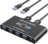 KVM Switch HDMI 2 Port Box, USB 3.0