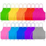 NACHLYNN 20 Pack Kids Painting Apron Kids Art Aprons Bulk Toddler Paint Apron Smock with 2 Pockets for Craft Kitchen Classroom Home Painting Activity (Multicolor)