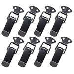 8 Pcs Black Spring Hasp,Metal Loaded Toggle Draw Latch Catch Hasp Hardware for Wooden Case Toolboxes/Cabinet Boxes/Drawer/Toolbox