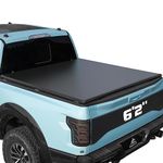 Truck Bed Tonneau Cover Compatible with Chevy Colorado & GMC Canyon 2015 2016 2017 2018 2019 2020 2021 2022 2023 6.2 ft Long Box, Soft Roll Up Style